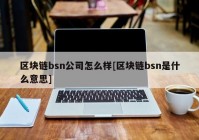 区块链bsn公司怎么样[区块链bsn是什么意思]